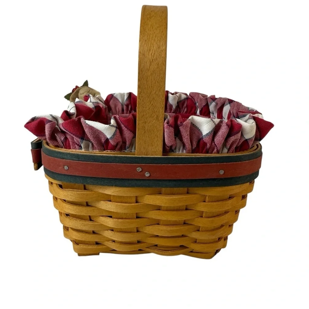Longaberger All American 2001 Strawberry Basket Tie-on Basket Liner Protector